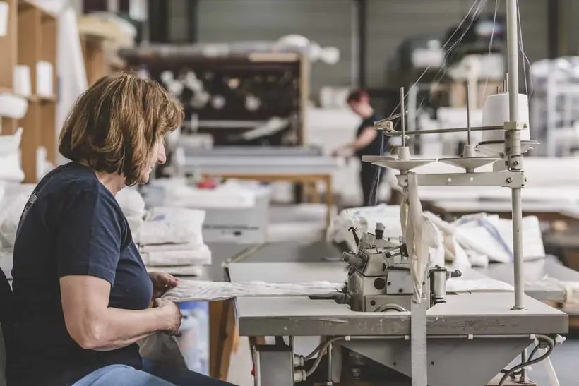 Stoffen en materialen in het atelier van Sleep Design