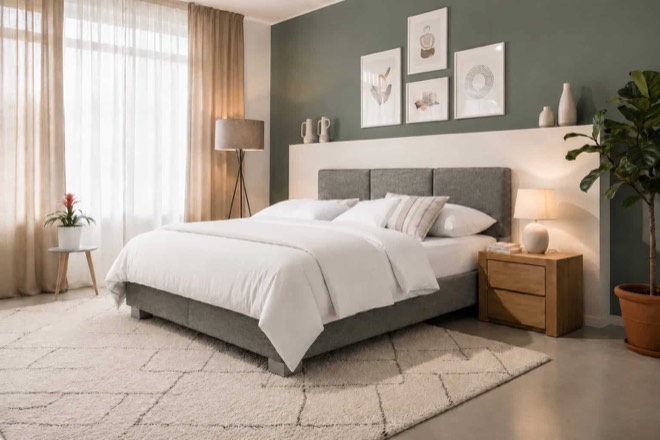 Boxspring Cursa Laag van Sleep Design met laag hoofdbord